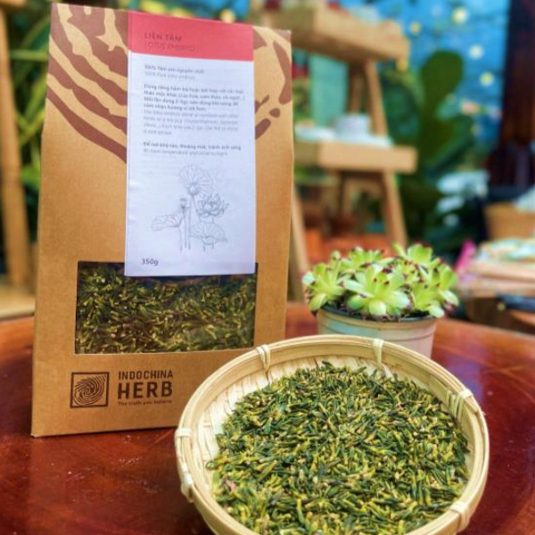 Trà tâm sen nguyên chất Indochina Herb 350gr - Hỗ trợ an thần, ngủ ngon
