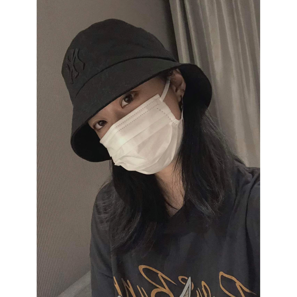 MŨ BUCKET MLB MONOGRAM ĐEN LOGO NY IN CHÌM