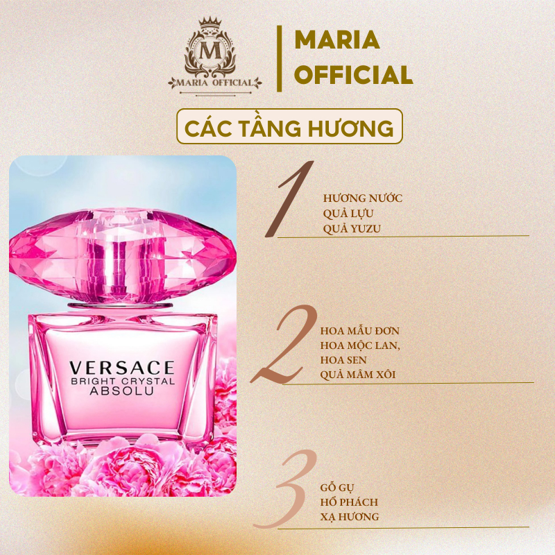 Nước hoa nữ Versace Bright Crystal cơn mơ màng của nàng thiếu nữ chiết 10ml