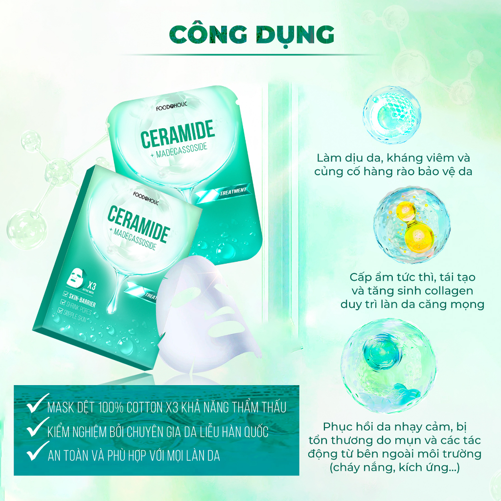 Mặt Nạ Dưỡng Ẩm Tối Ưu Foodaholic Mask 23g