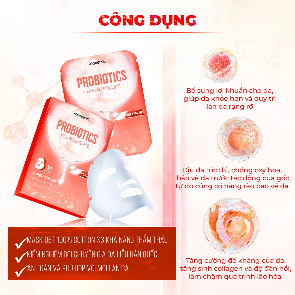 Mặt Nạ Dưỡng Ẩm Tối Ưu Foodaholic Mask 23g