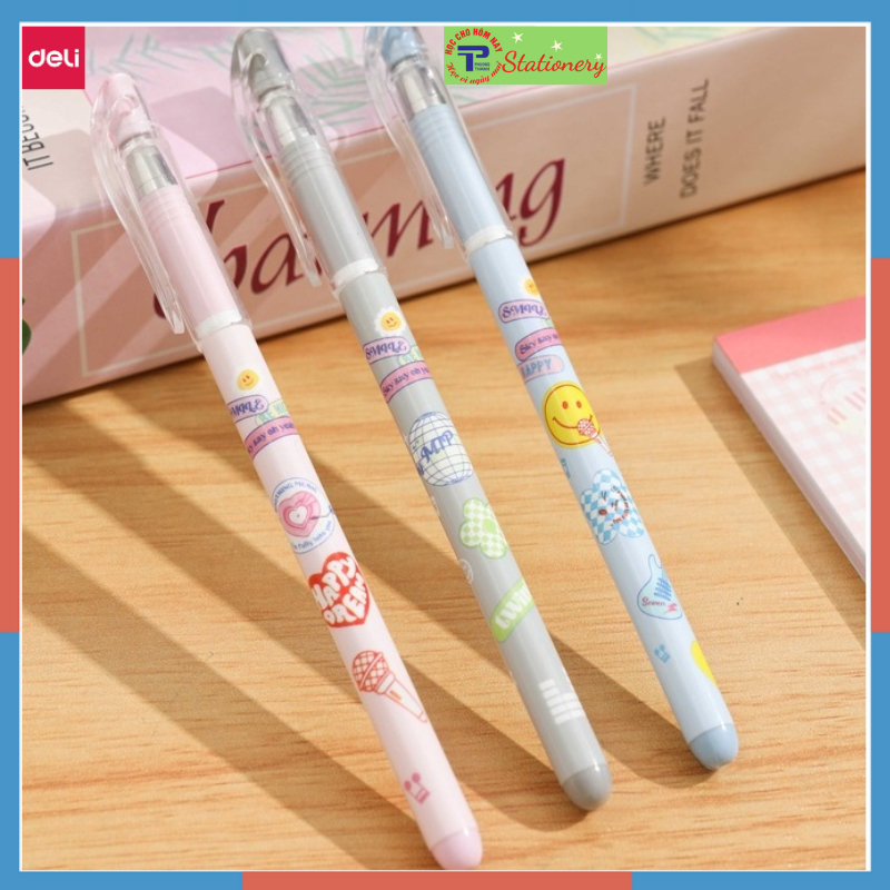 Bút bi nước văn phòng ngòi 0.5 Deli G16 / Bút gel nhanh khô học sinh CG16 ngòi thay G14 - Bản giới h