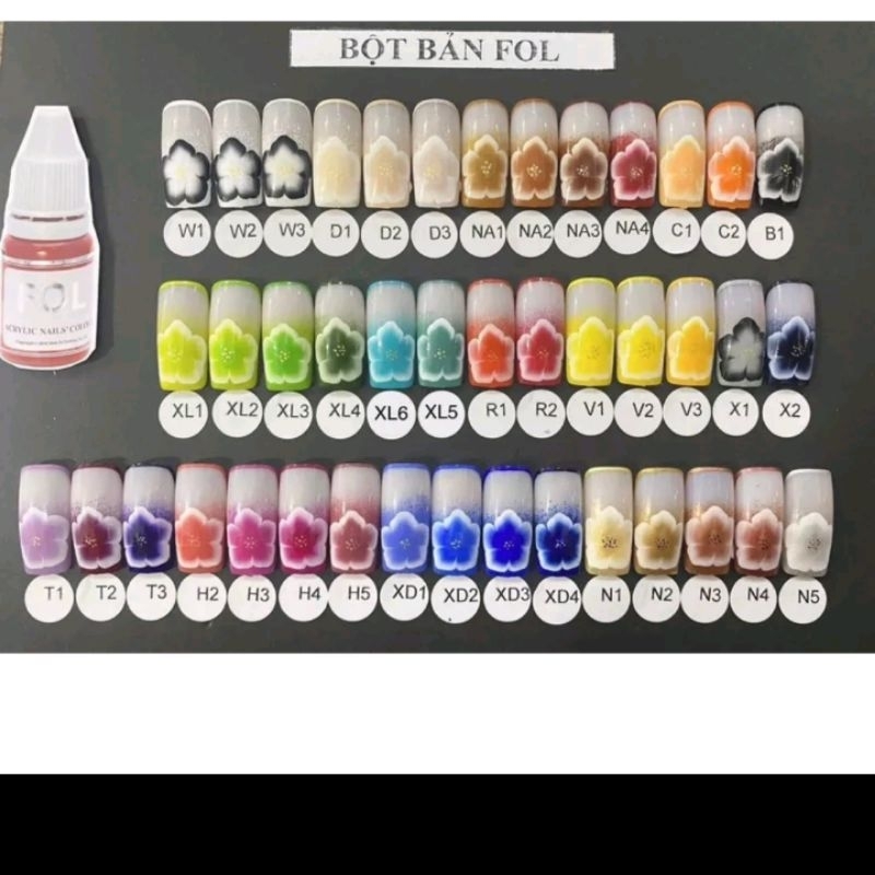 Bột vẽ co bản FOL bột vẽ mịn không bị khô lên màu chuẩn