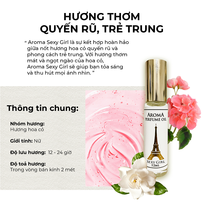 Nước Hoa Pháp Aroma Sexy Girl Nữ Tính Siêu Thơm