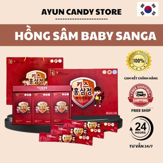  Nước Uống Hồng Sâm baby SangA - Nước Hồng Sâm Trẻ Em Sang A Hàn Quốc - Hộp 30 gói - Trẻ em biếng ăn - mất ngủ