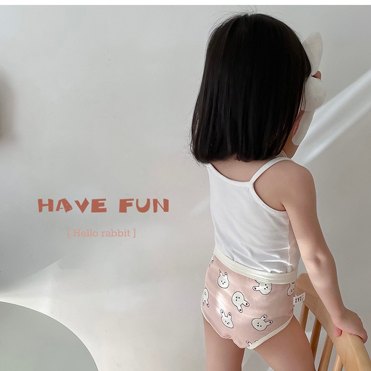 Set 3 quần chip đùi tam giác cho bé gái nhiều mẫu hình đáng yêu gấu thỏ Bunny
