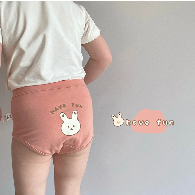 Set 3 quần chip đùi tam giác cho bé gái nhiều mẫu hình đáng yêu gấu thỏ Bunny