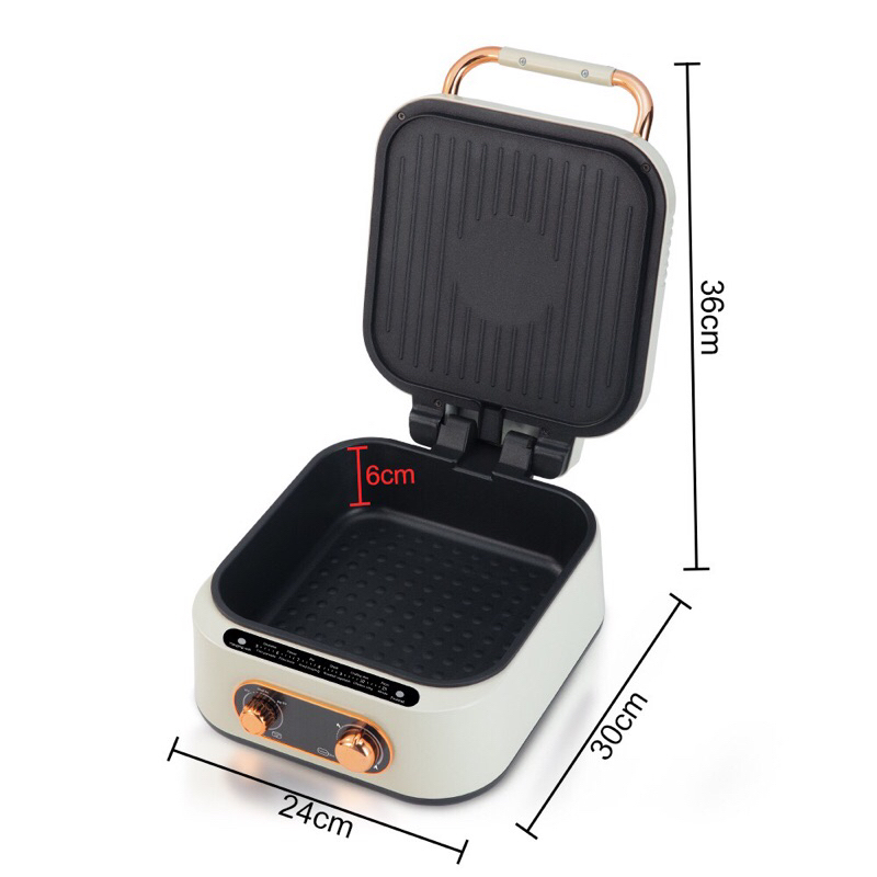 Nồi lẩu, nướng 2 mặt đa năng 2.5 lít RAF, công suất 1800W, tiêu chuẩn châu âu, bảo hành 12 tháng