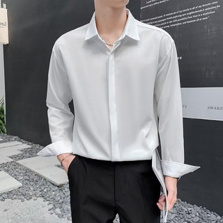 Áo sơ mi lụa nam STY cổ bẻ phong cách hàn quốc-SM22