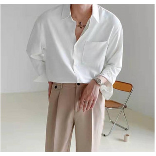 Áo sơ mi lụa nam STY cổ bẻ phong cách hàn quốc-SM22