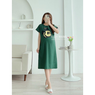 Tkutrang_ váy bầu suông - đầm bầu suông m.k from rộng dáng dài chất cotton