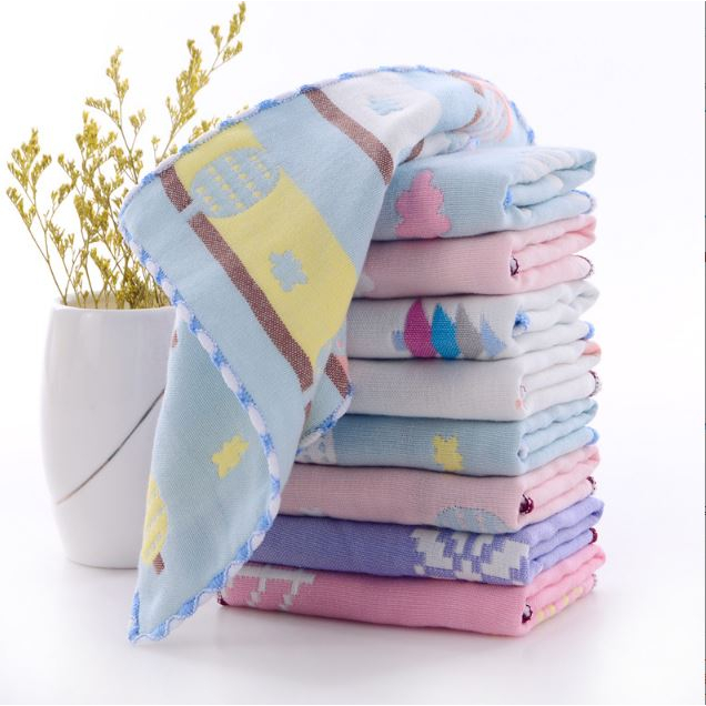 🔴Khăn mặt xô lưới cotton cho bé/người lớn size 25*25cm