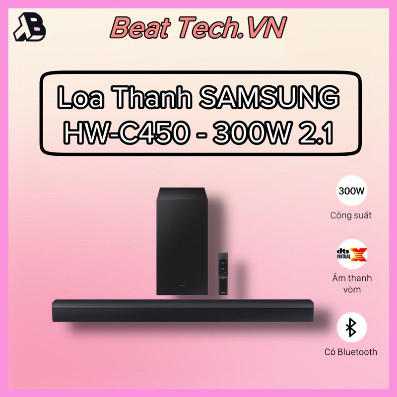Bộ loa thanh Samsung HW-C450/XV 300W 2.1 Mẫu 2023 Hàng Chính Hãng Bảo Hành 12 Tháng