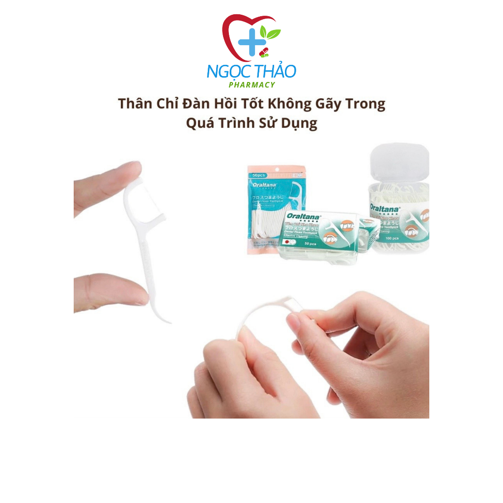 Tăm chỉ nha khoa Oraltana Tanaphar, chỉ đa sợi siêu mảnh chăm sóc răng miệng, làm sạch mảng bám