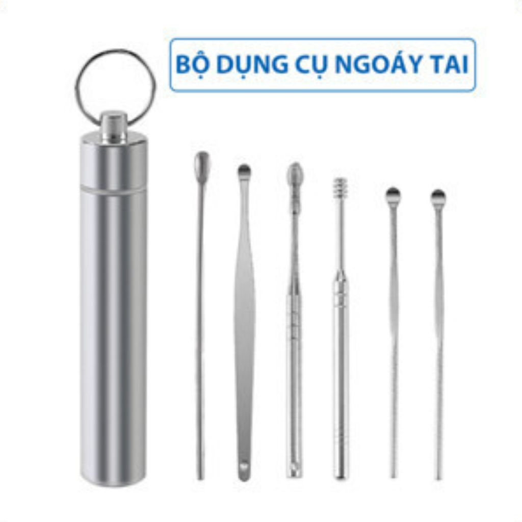 Bộ Dụng Cụ Lấy Ráy Tai, Bộ Ngoáy Tai,Bộ Làm Sạch Ráy Tai 6 Món