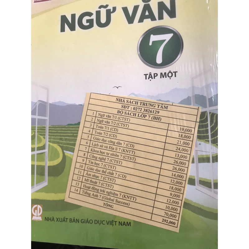 sách giáo khoa lớp 7