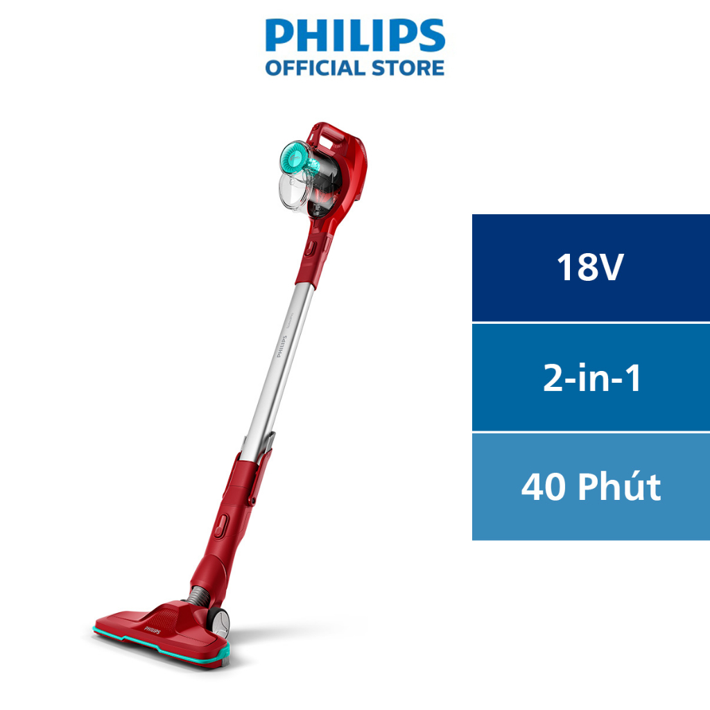 Máy hút bụi không dây dạng cán Philips FC6721 pin sạc 18V - Hàng chính hãng