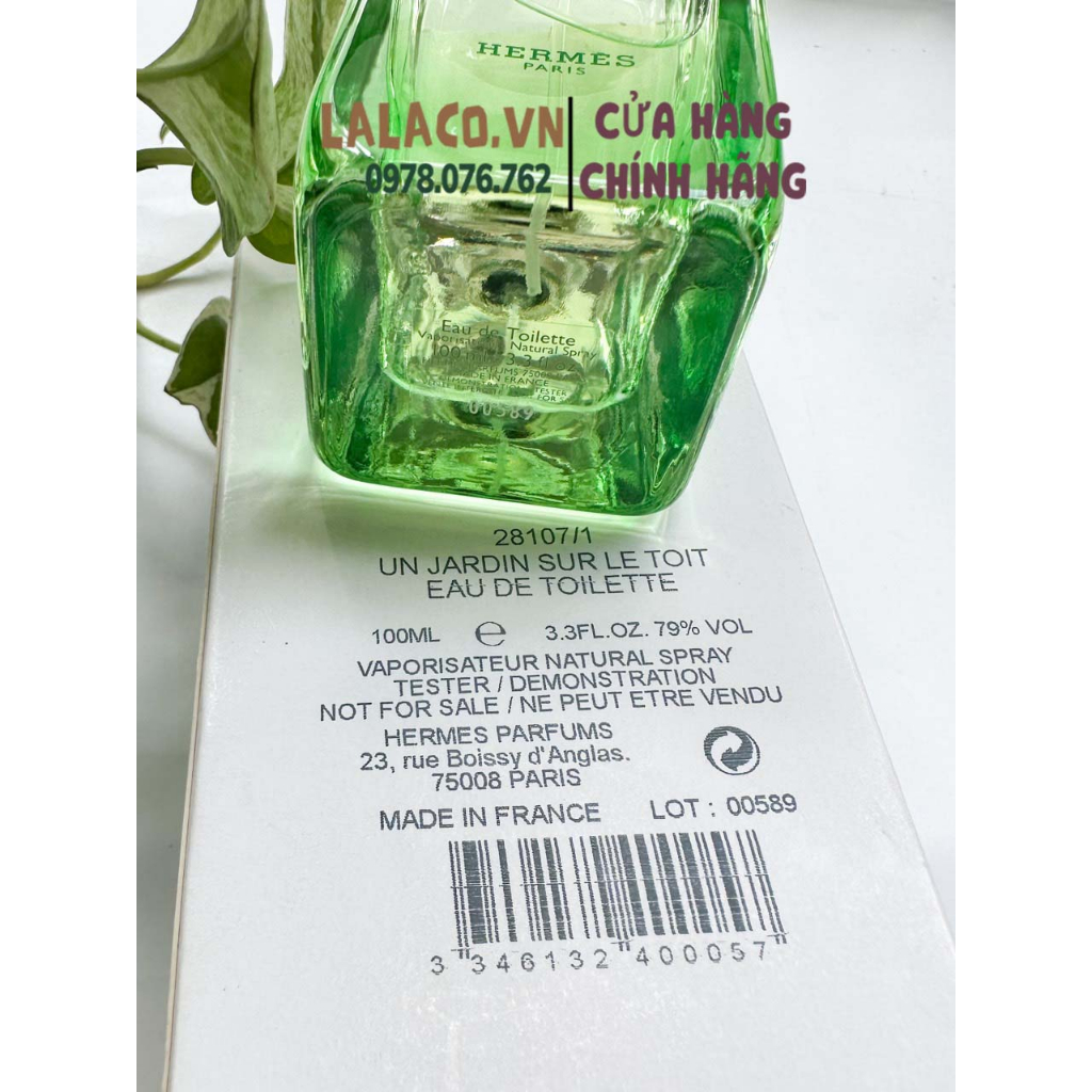 Nước Hoa Unisex Hermes Un Jardin sur le Toit Eau de Toilette 100ml