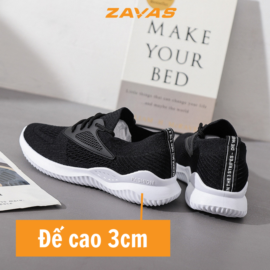 Giày thể thao sneaker nữ ZAVAS đế êm nhẹ giày xỏ vào là đi, lưới dày thoáng khí - S393