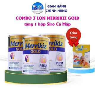 Sữa Bột Merrikiz Pedia 900g Mua 3 hộp tặng hôp siro Cá Mập