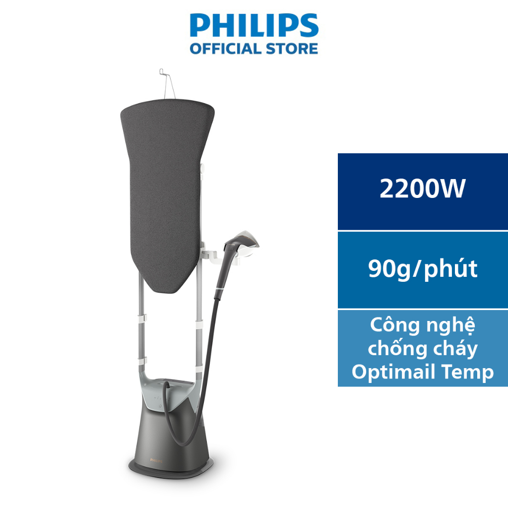 [Mã ELPLSBD06 giảm 10% đơn 1TR] Bàn Ủi Hơi Nước Đứng Cao Cấp Philips GC628/80 All in one 8000 series | OptimalTemp|2400W