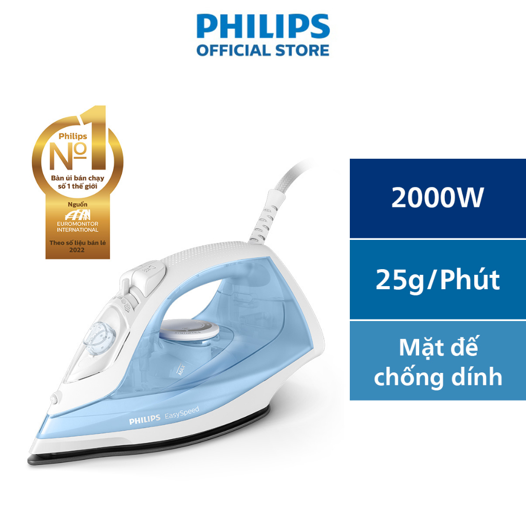 Bàn Ủi Hơi Nước PHILIPS GC1740 /20 - Hàng Chính Hãng