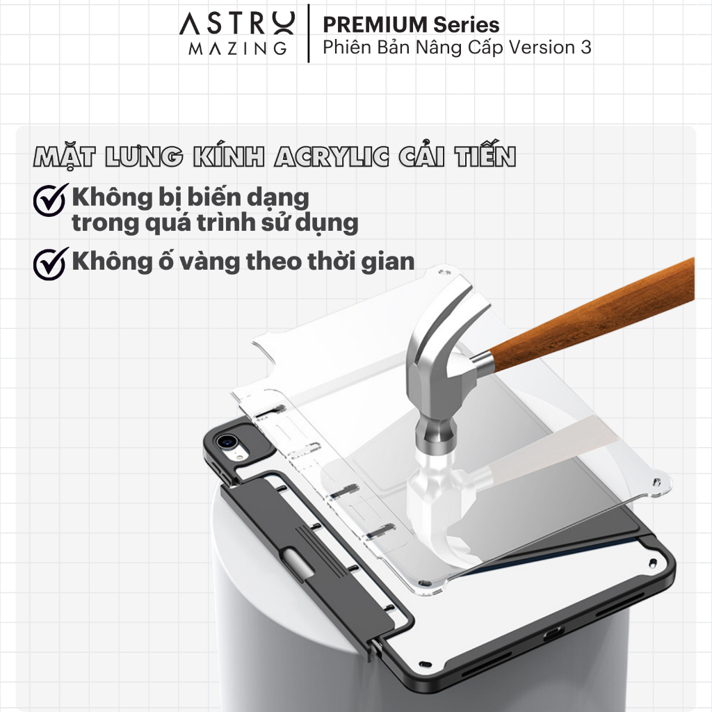 [360 V3] Bao da xoay 360 độ khay bút ẩn AstroMazing cho iPad Pro 11 Cover Air 4 5 Gen 9 Pro 12.9 Mini 6