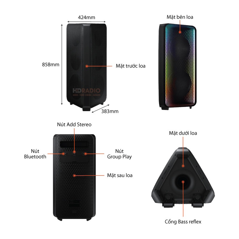 Loa tháp Samsung MX-ST50B 230W hàng chính hãng bảo hành 12 tháng trên toàn quốc ạ