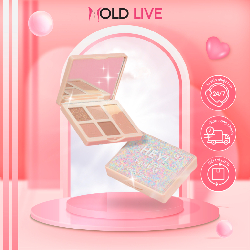 Phấn mắt gogo tales 6 ô nội địa trung chính hãng Bảng mắt NARA nhiều màu lâu trôi Bubble Gum Mini eye Shadow GT297