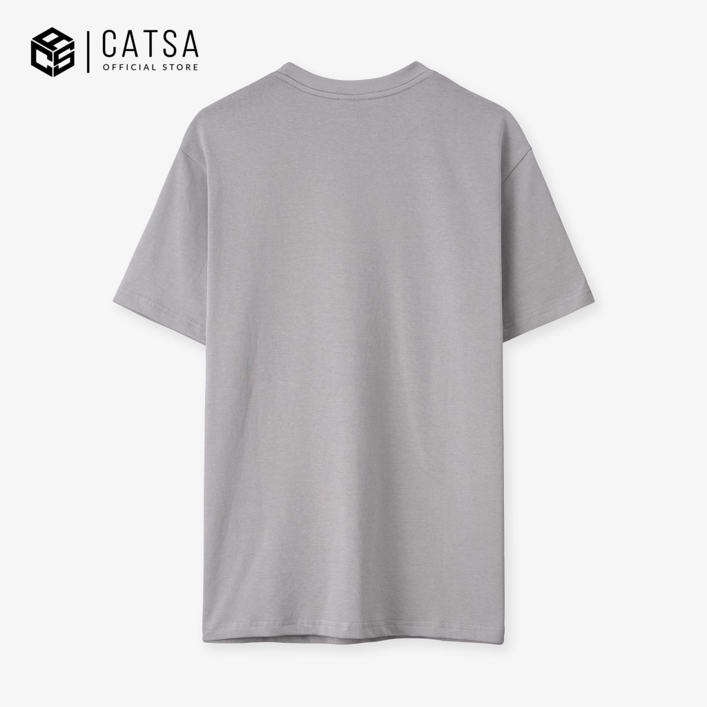 Áo thun nam tay ngắn in logo CATSA chất liệu cotton co giãn 2 chiều form Slimfit ATN356-357-358