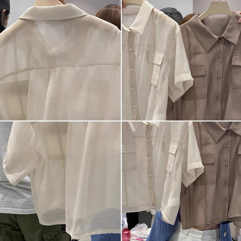 Áo sơ mi voan cát