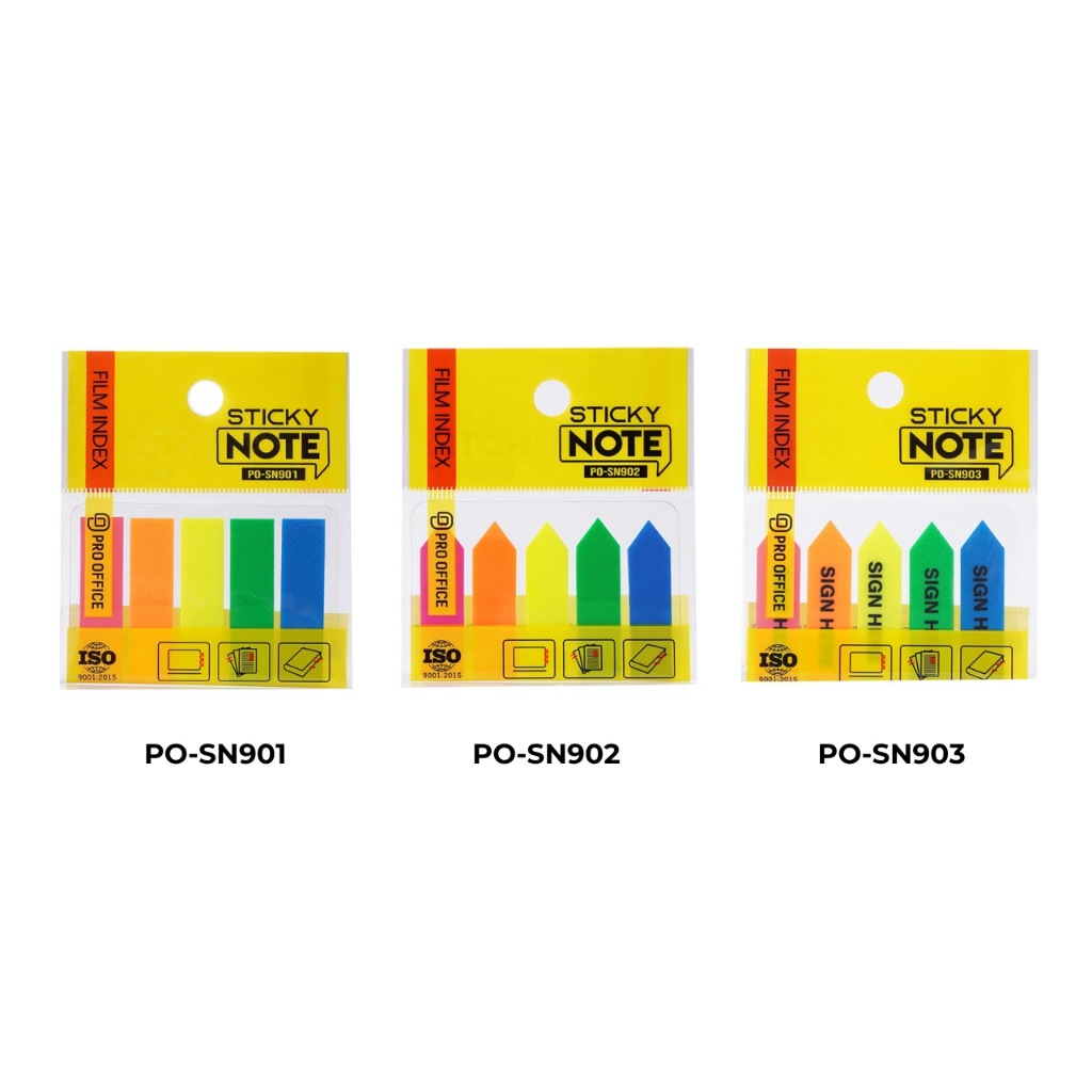 Miếng nhựa phân trang 5 màu PRO-OFFICE SN901/902/903