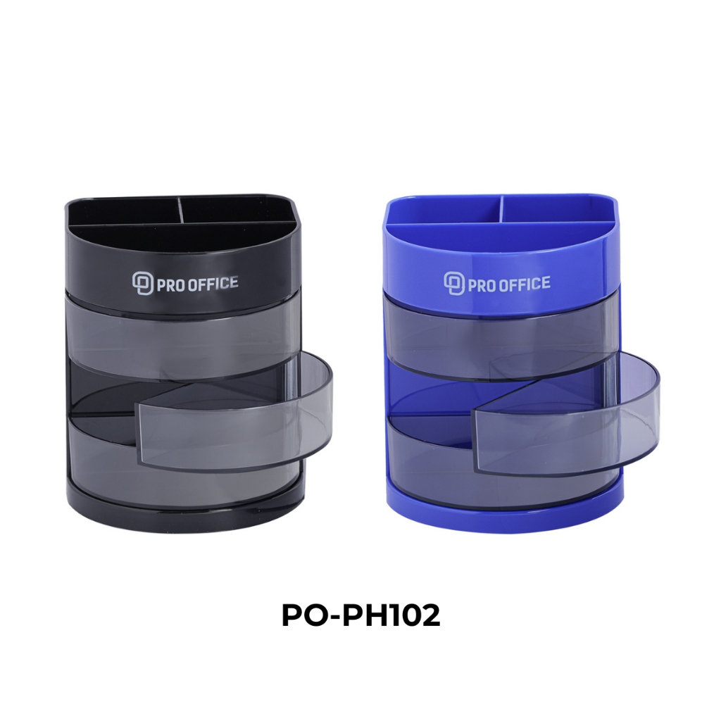 Ống Đựng Bút PRO OFFICE Làm Bằng Nhựa Cứng, Chia Nhiều Ngăn Đựng, Tiện Lợi PO-PH102