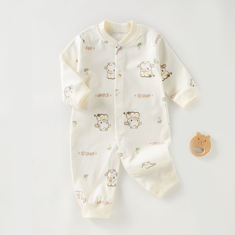 Bodysuit Body dài tay thun cotton Quảng Châu cho bé trai bé gái hàng xuất Hàn SLT36