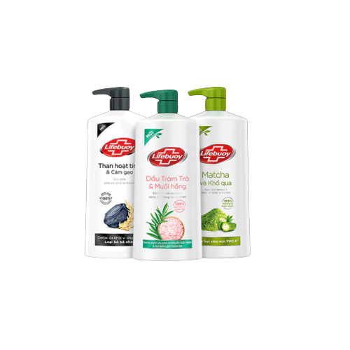 Sữa tắm Lifebuoy Detox và Bảo vệ khỏi vi khuẩn 800gr