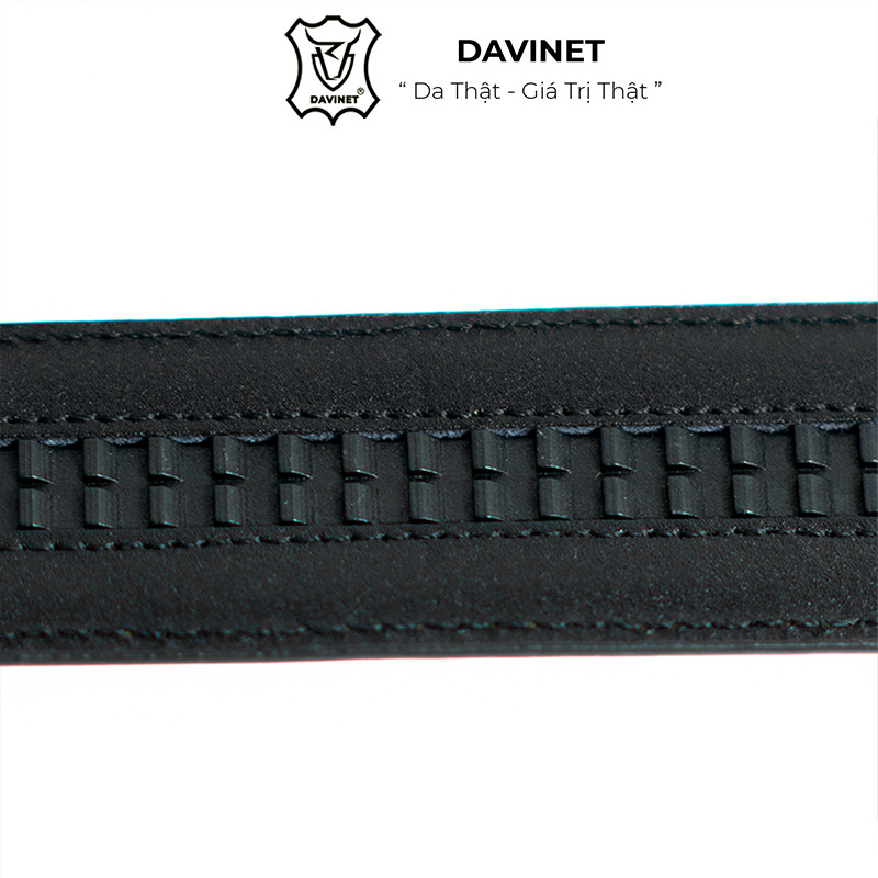 Thắt Lưng Da Bò Safiano DAVINET Tlm21-01 Cao Cấp, Siêu Bền, Da Bò Ý Bảo Hành 5 Năm