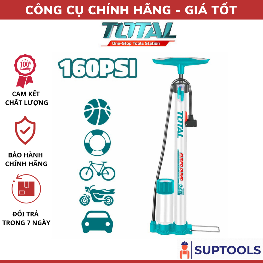 ĐỒ NGHỀ TOTAL Bơm hơi dùng tay TMPP3811 [Chính Hãng 100%]