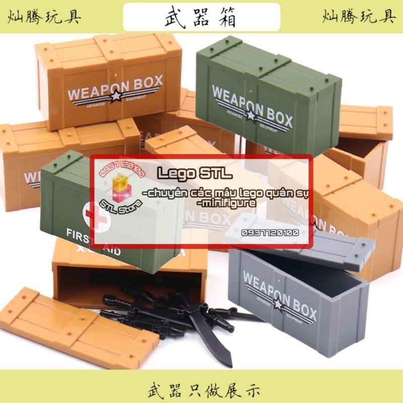 1 Hộp Đựng Phụ Kiện Army Lắp Ráp Moc Quân Đội