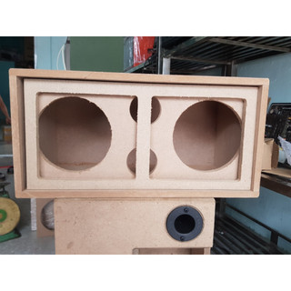 Vỏ loa ván thô cắt cnc 2bass16 kèm mặt ecang và full combo