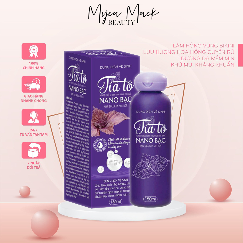 Dung dịch vệ sinh sinh TÍA TÔ NANO BẠC 150ml