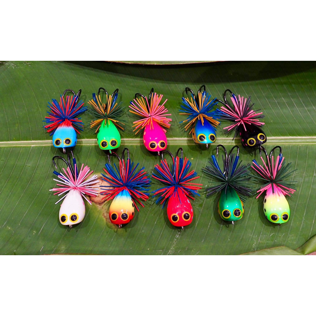 Mồi câu cá, Mồi nhái nhảy Bull Thái Lan , nhái gỗ lắc Bull V2 chuyên câu lure cá lóc đồng, cá lóc bông.