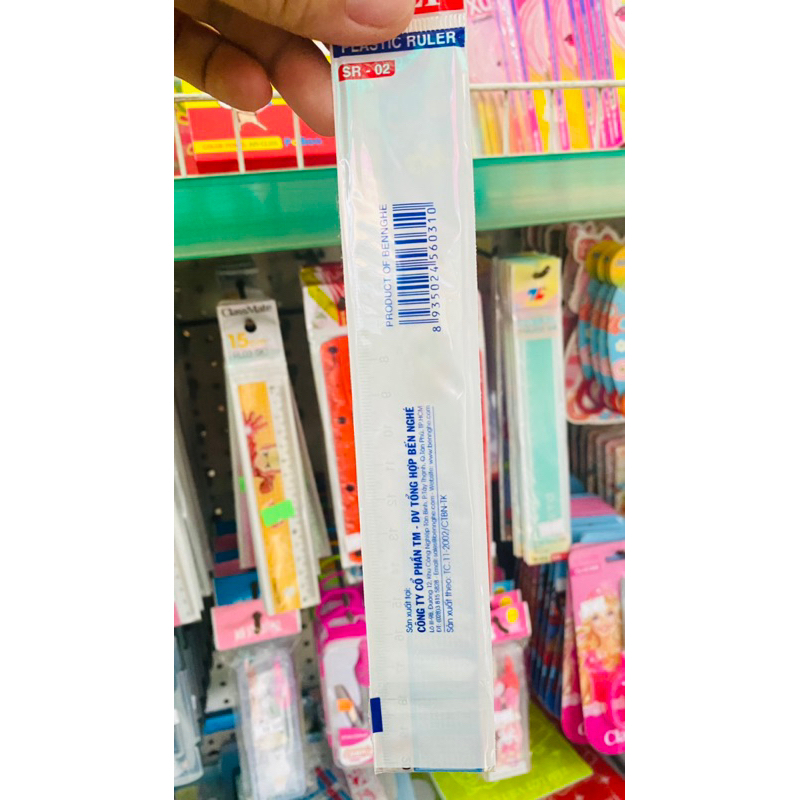 Thước kẻ 15,20cm có bảng cửu chương và công thức hình học