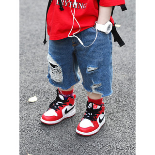 QJL23_4 Quần Short Jean Cá Tính Chất Cực Mềm Bé Trai 15-30Kg