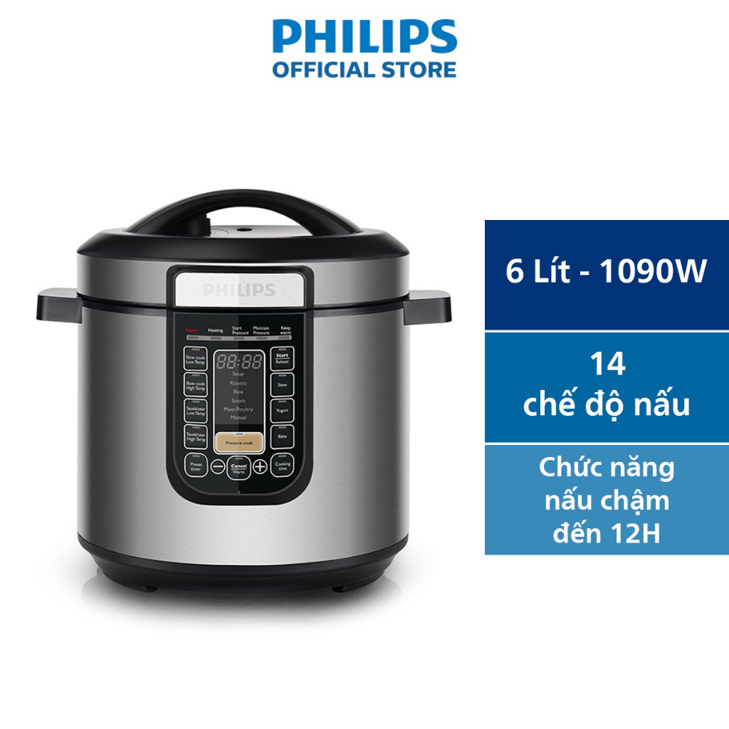 Nồi áp suất điện tử PHILIPS HD2137 /65 6L - Hàng Chính Hãng