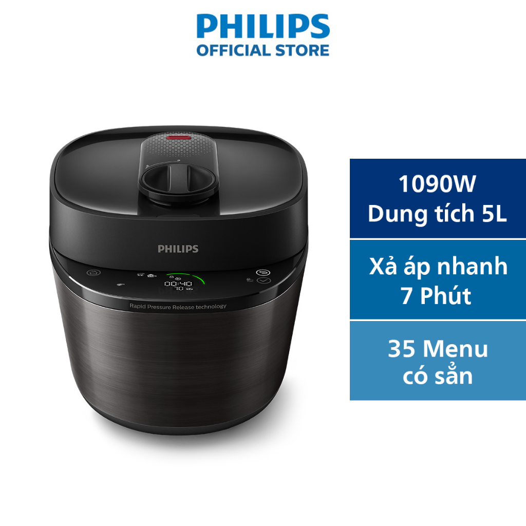 [Mã ELPLSBD06 giảm 10% đơn 1TR] Nồi áp suất đa năng điện tử Philips HD2151 /66 nấu ngon trong 30 phút - Hàng Chính Hãng