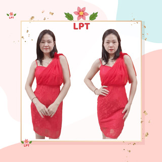 ⭐VÁY REN NỮ 2 LỚP KIỂU DÁNG 2 DÂY ĐIỂM NHẤN CHÉO BÊN VAI NỔI BẬT MÀU ĐỎ BẮT MẮT DỄ PHỐI ĐỒ⭐