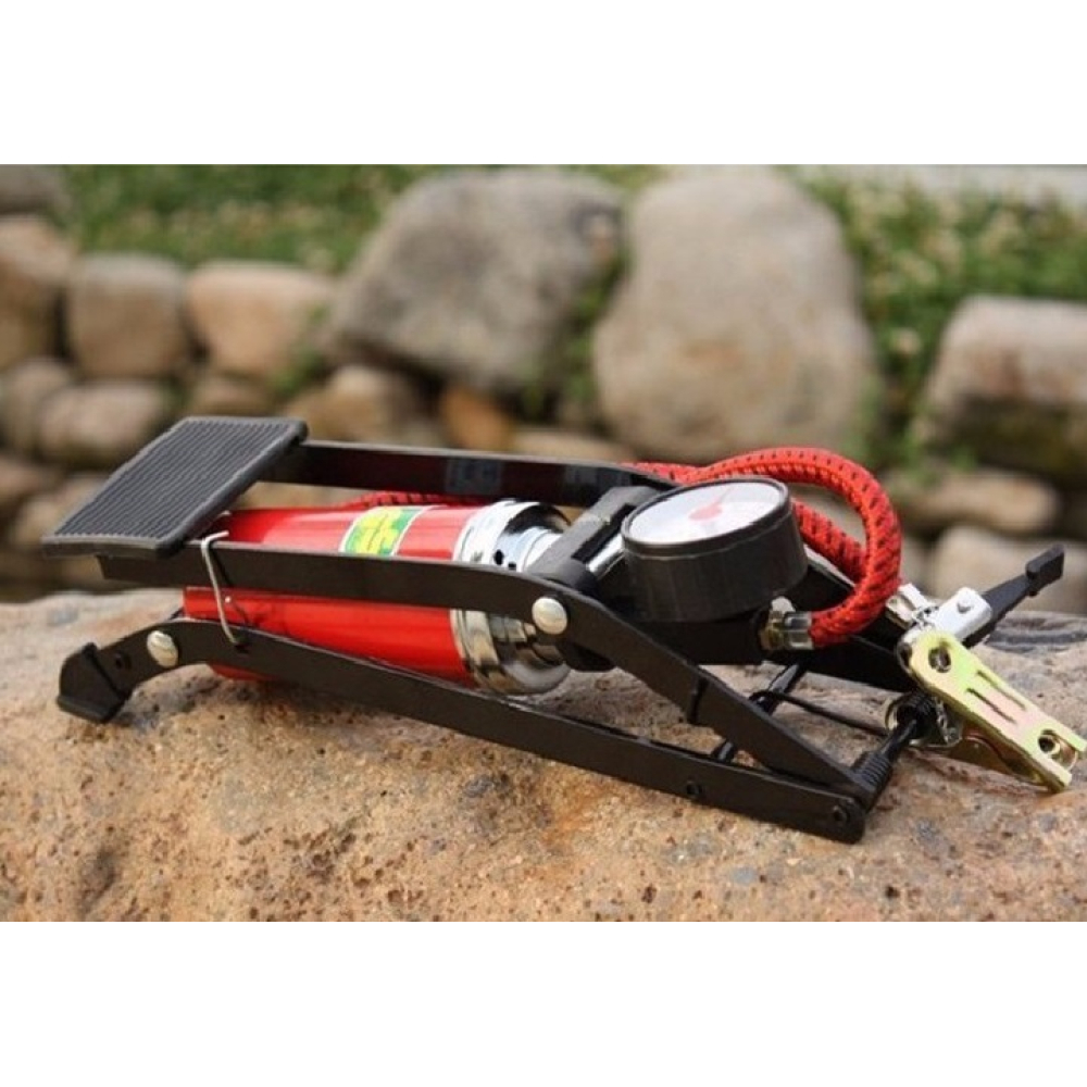 Bơm Đạp Chân Mini Xe Máy Ô Tô Xe Đạp - Bơm Hơi Đạp Chân Đa Năng