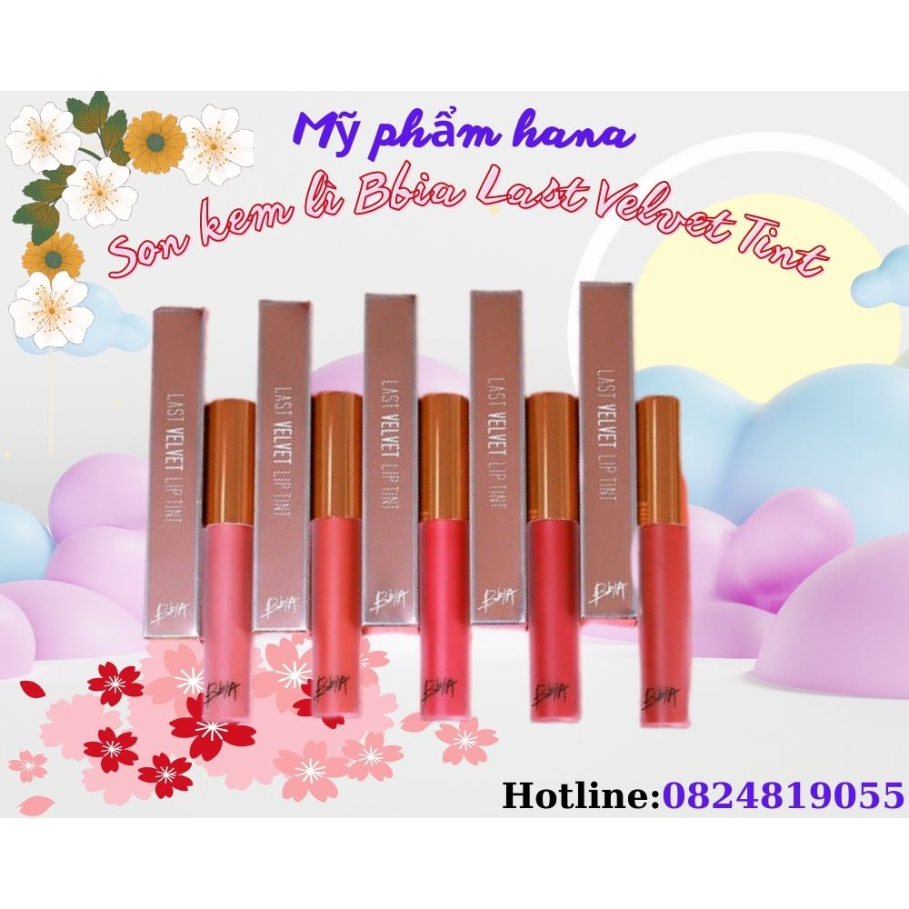 Son kem Handmade Màu  Bbia Velvet Lip Tint 01 02 03 04