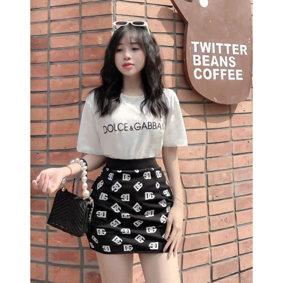Sét bộ đồ nữ áo mix chân váy bozip co dãn hot trend tôn da, tôn dáng với tone màu đơn giản diện đi chơi, đi làm