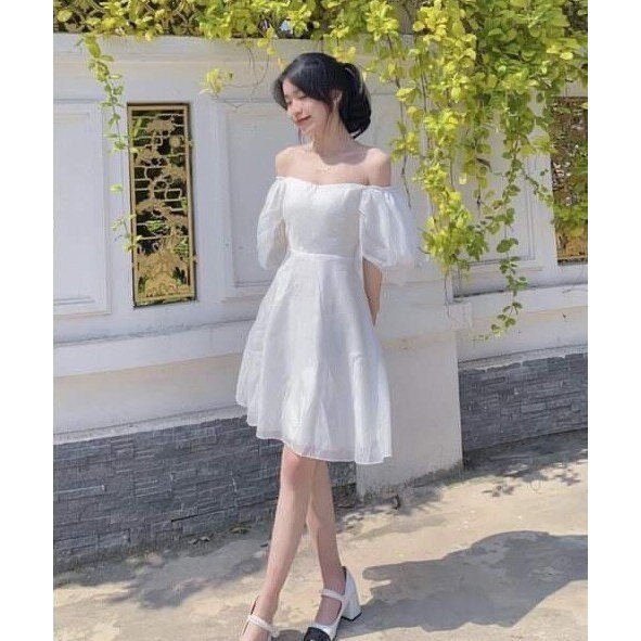 Đầm váy nữ tay bánh bèo 2 lớp hot trend tôn da, tôn dáng với tone màu đơn giản diện đi chơi, đi làm, đi ăn tiệc